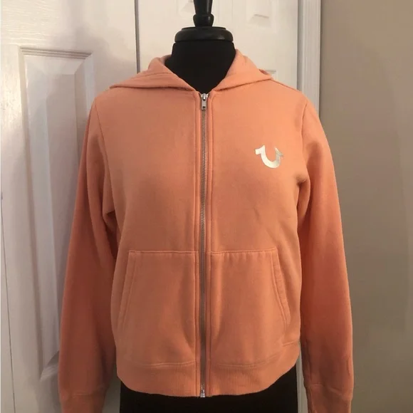 🧡5 for $20🧡 True Religion Orange Zip-Up Hoodie - Picture 4 of 9
